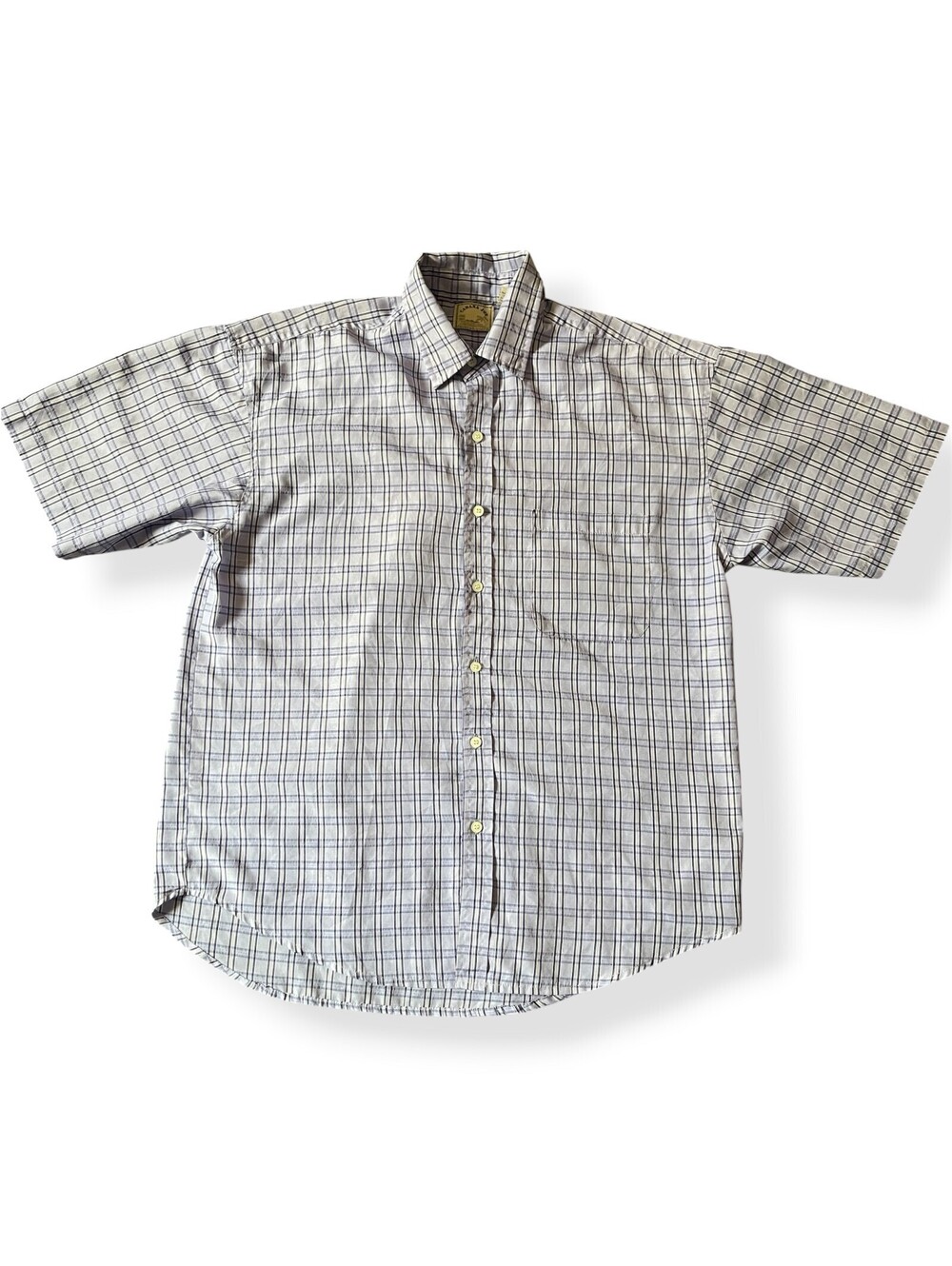 Vintage Cabana Joe Short-Sleeve Button Up Shirt Plaid Mens Large